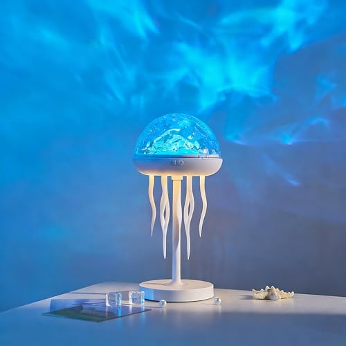 Lampe aurore boréale méduse veilleuse projecteur océanique 7 couleurs avec télécommande pour lit