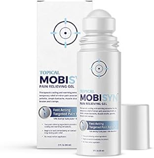 Mobisyn Topical Joint Pain Relief 3 oz Arnica Gel, Anti Inflammatory for Back Pain Relief, Knee Pain Relief, Neck Pain Relief & Arthritis Pain Relief, Methyl Salicylate & Menthol, Glucosamine, MSM