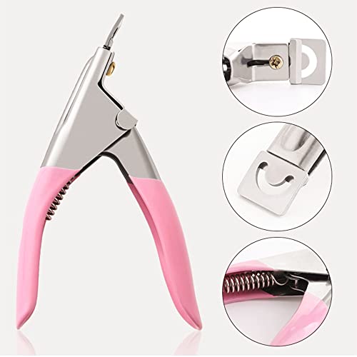 Cortaúñas acrílico rosa para uñas postizas miniatura 2