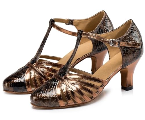 Chaussures de Danse Modern Jazz Marron Talon 6cm Pointure 35 - 4