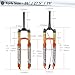 LYYCX Mountain Bike Fork 26/27.5/29 Inch 160mm Travel, Bicycle Front Forks, Air Suspension for AM, XC, MTB, Downhill Cycling - Orange(Straight Manual Lockout,26 inch)
