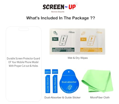 Image of ScreenUp Tempered Glass For Motorola Moto G84 - Ultra Clear, 9H Scratch Resistant, Full Coverage, Easy Install Screen Protector