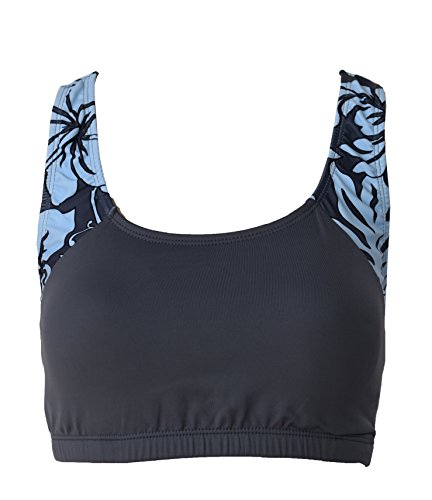 Private Island Women UPF 50+ Swim Tank Bra Short Top Sports Bras Swimsuit Rash Guard (XS, GB)