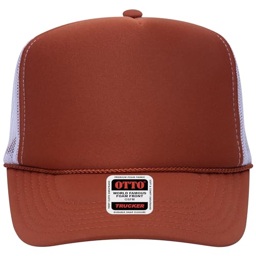 Image of OTTO Polyester Foam Front 5 Panel High Crown Mesh Back Trucker Hats in 97, Bulk, Wholesale