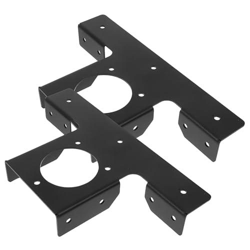 TOYANDONA 2 Piezas Soporte de pérgola Soporte de Esquina herrajes para pérgola Base de Post en Forma de T Estante Reforzado Soportes de pérgola Desmontables Soporte de Techo Planchar Negro