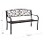 Best Choice Products Outdoor Bench Steel Garden Patio Porch Furniture for Lawn, Park, Deck w/Floral Design Backrest, Slatted Seat - Brown