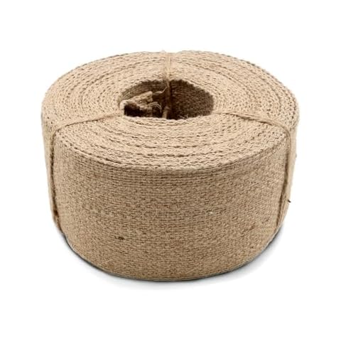 GOLDEN COCK Jute Burlap Webbing Ribbon - 3.5" x 10 Yards Upholstery Webbing for Chairs, Furniture, Crafting, Home Decor, Christmas Garland, Jute Wreath, Banner Cover