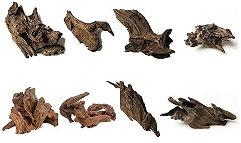 Amazon | 8個入り 水族館シンク 自然流木 エイブル流木水槽の装飾 （ 8