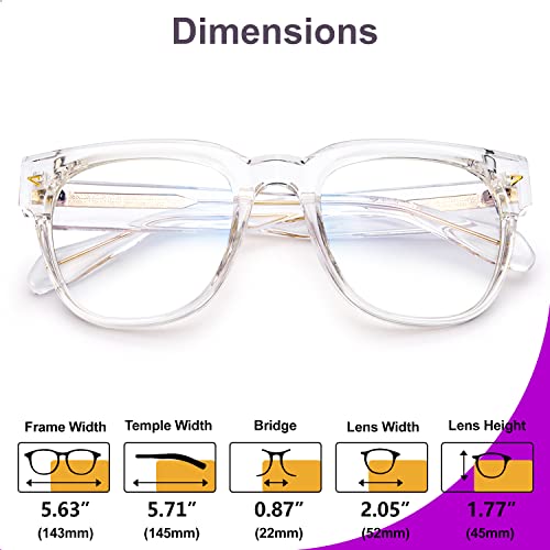 Image of VISOONE Square TR90 Blue Light Blocking Glasses with Anti Glare Computer Glass Woman and Men SAGE