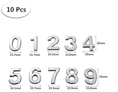 10 numeri di cassetta postale autoadesivi numeri