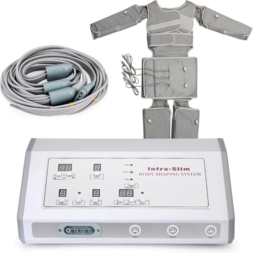 LSBHPPD Traje Adelgazante presión Aire para Masaje Drenaje linfático, Adelgazamiento Corporal y pérdida Peso,Ideal para piernas,Brazos, Cintura,presoterapia eficaz para relajación Muscular,Grey