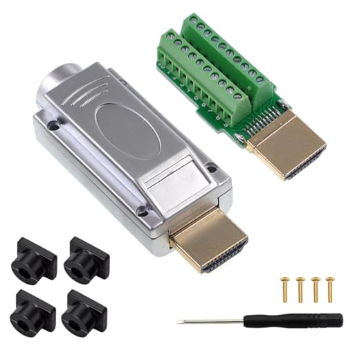 Conector HDMI sin soldadura que evita cortes de señal gracias a su cubierta metálica