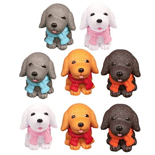 ibasenice 40 Pçs De Adornos De Plástico Resina Vegetal Cães Minúsculos Cachorrinhos Cachecol Toppers