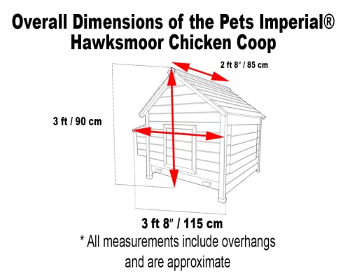 Pets Imperial® Hawksmoor Hühnerstall – Grau – 2 Nistplätze – Hühnerhaus aus Holz – Schiebetablett & Dach zum Öffnen – Bild 6