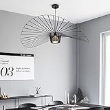 XEW Hat Chandelier, LED Chandelier Ceiling Light, Glass Fiber + Fiber Cloth Hat Design Modern Living Room Kitchen Bathroom Decorative Lighting. (47inch)