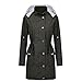 Casual con capucha cintura lluvia ropa larga matrimonio chaqueta de lluvia chaqueta de lluvia mujer, forro polar verde con licencia oficial de star wars silent one crew., M
