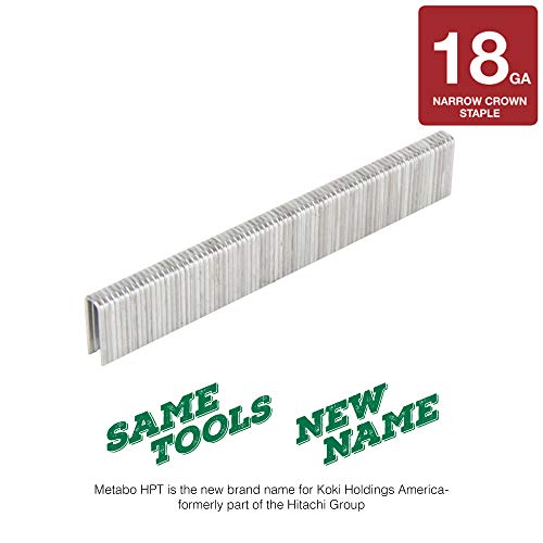 Image of Metabo HPT 1 /2 Inch 18 Gauge Electro Galvanized Finish Staples | 1,000 Count | 21104SHPT