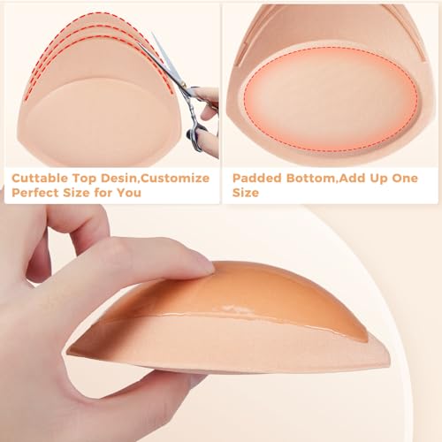 SERMICLE Adhesive Bra Pads inserts,Sticky Bra Insert Removeable Silicone Triangle Push Up Bra Pads 2 Pairs2