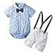 JERFER Infant Short Set Gentleman Stars - T-Shirt mit Schleife und kurzen Hosen