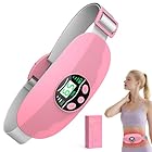 Fascia Riscaldante Dolori Mestruali, Cuscinetto Riscaldante Mestruale, Fascia Ciclo Mestruale con 3 Livelli di Calore e 3 Modalità di Massaggio per Regali per Donne Ragazze (Rosa)