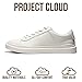 Project Cloud Mens Sneakers - Eco-Crafted Leather Memory Foam Insole Dress Shoes for Men Non Slip Laced-Up Water-Resistant Mens Casual Shoes - Dress Sneakers 2026 (Tilton), Whit, 8.5 White