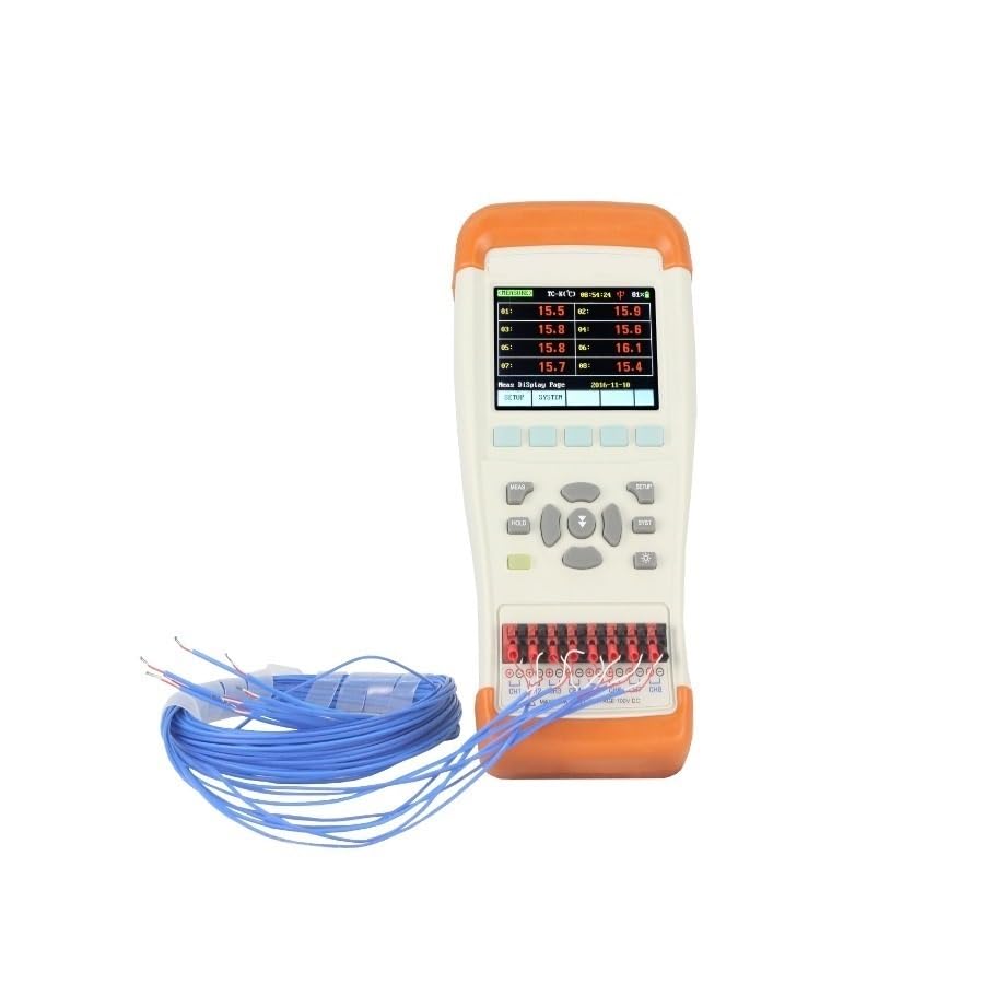 Registrador de datos de temperatura portátil de 4 canales, probador multicanal portátil for depuración de equipos industriales