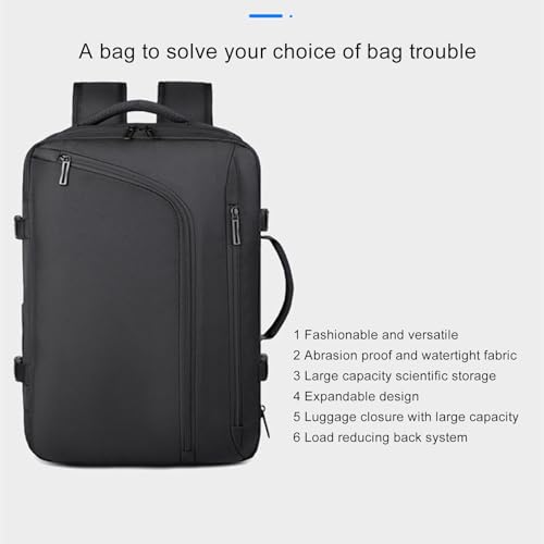 ASHATA Vacuum Travel Backpack with Pump, Large Travel Backpack, Expandable 36 to 55L, Dry Wet Separation Vacuum Compression Bag, for Business2