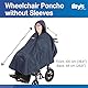 Homecraft Wheelchair Poncho, Waterproof and Provides Full-Body Coverage, Features Rear Vents for Easy Access to Handles, Unlined