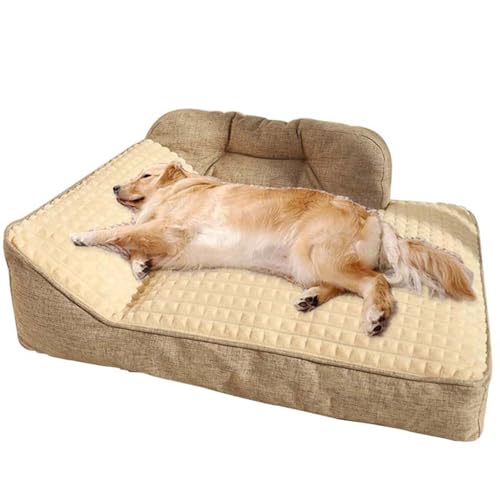 Letto per cani grande, lavabile, morbido, spesso, calmante, rettangolare, letto ortopedico per cani e gatti di taglia media, tappetino antiscivolo