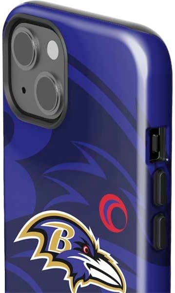 Skinit Impact Phone Case Compatible with iPhone 15 - Officially Licensed NFL Baltimore Ravens Double Vision Design