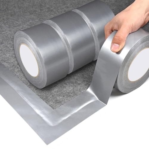 Image of Grey Duct Tape Heavy Duty, Tear by Hand with No Residue Strong Adhesive Duct Tape, Waterproof Strong Industrial Max for General-Purpose Use, Home Repairing, DIY Work, Auto Repair and Outdoor
