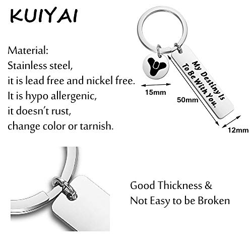 KUIYAI Game Inspired Keychain Video Gamer Player Gift My D is to Be with You Gamer Gift for Boyfriend (Dest Keychain)