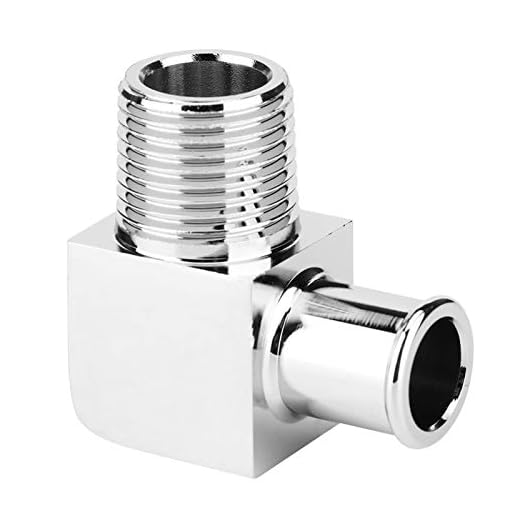 Värmare slangkontakt, aluminiumlegering värmare slangmontering 90 graders kontakt 1,27 cm NPT till 1,27 cm slanghulling