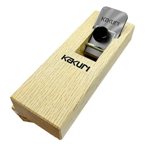 KAKURI Chamfer Plane for Wood [Adjustable 30°/45°/60°] - Japanese Corner Bevel Plane for Woodworking - Japanese Steel Blade & Oak Body, Made in JAPAN