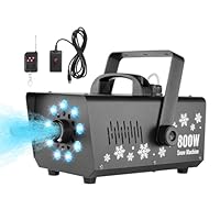 VEVOR Schneemaschine, 800 W, Hand-/Hänge-Schneemaschine mit LED-Licht und 1-L-Tank, ferngesteuerte Schneeflockenmaschine, Kunstschneemaschine für den Innenbereich für Weihnachtsfeiern, Schnee Maschine