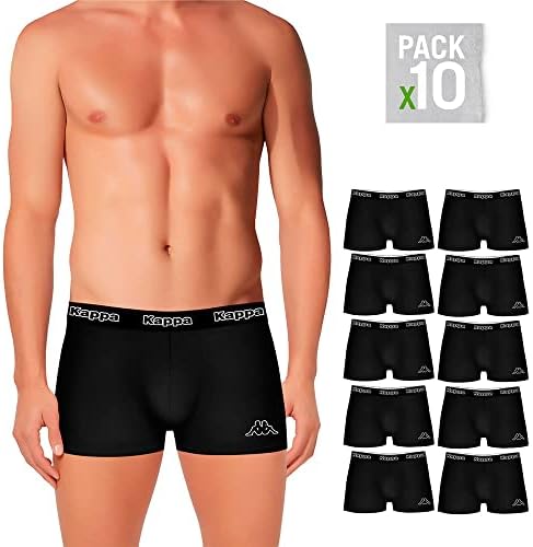 Kappa Uomo Pk1403 Set 6 Pezzi Boxer Multicolore - 95% Cotone 5% Elastan Not Applicable, Pack De 6 Pk1486, S