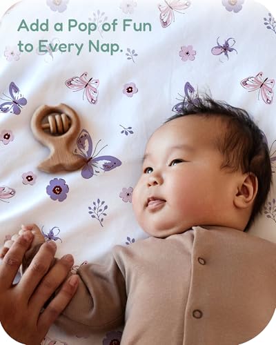 Image of Pack and Play Sheets Fitted 2 Pack, 38x26 Graco Pack n Play Sheets for Playard & Travel Crib Mattress, Ultra Soft Jersey Knit, Breathable Stretchy Deep Pocket, Compatible with Mini Cribs