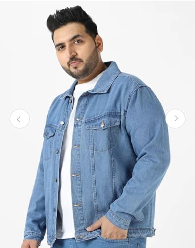 Image of Classic Denim Jacket, Medium Wash Blue, Button Front, Long Sleeve