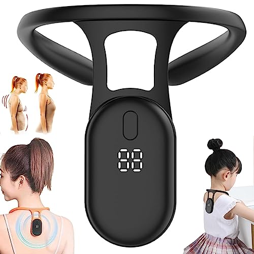 Smart Back Support,1 Week Fast Smart Posture Corrector Reminder Device, Improving The Hunchback Smart Back Posture Corrector for Women Men Kids,Hunchback Posture Corrector (Black)