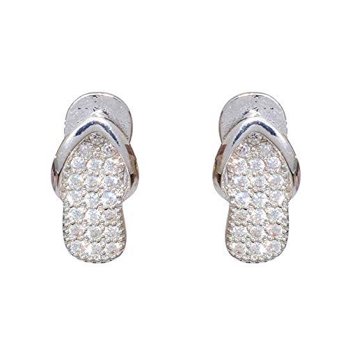 Preisvergleich Produktbild Ohrringe damen, 925 Sterling Silber Ohrstecker, empfohlen Ladenbesitzer coole Mikro-eingelegten Zirkon Mini zarte kleine Hausschuhe Ohrringe damen