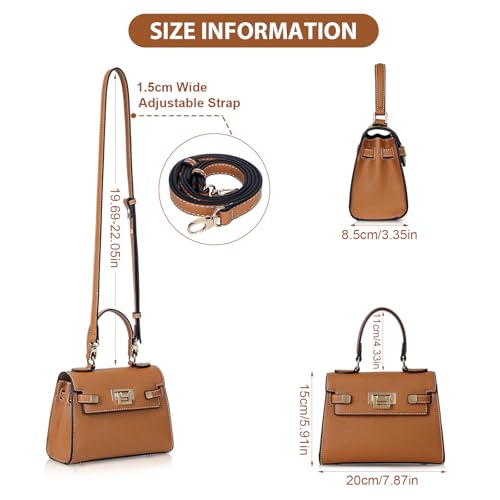 YFGBCX Brown Mini Satchel + Black Mini Satchel4