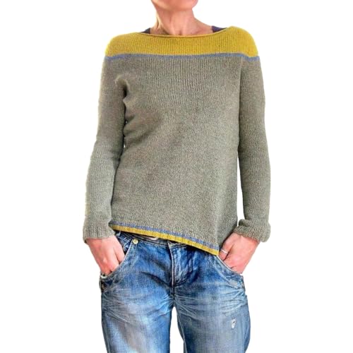Women's Knitted Fair Isle Print Retro Sweater Casual Loose Crewneck Long Sleeve Lightweight Cropped Pullover Tops 2025