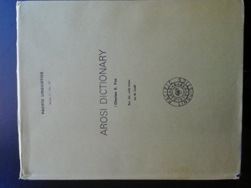 Arosi dictionary (Pacific linguistics) 0858831708 Book Cover