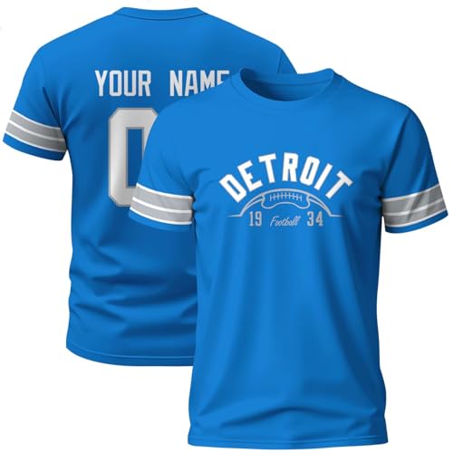 Image of ANTKING T-Shirt Custom Name Number Crewneck Short Sleeve for Men Youth Gifts
