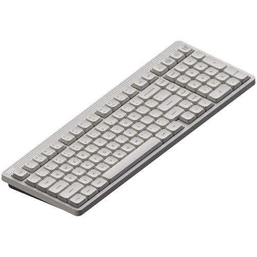 nuphy Node100 Wireless Mechanical Keyboard, Hot Swappable Custom Low Profile Keyboard, 103 Keys Computer Gaming Keyboards, Supports Touch Gestures, PBT Keycaps, RGB Backlit, Bluetooth/2.4GHz/USB-C by nuphy - Used condition - US$98.96