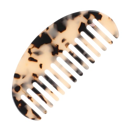 Peine ancho para cabello con dientes espaciosos beige miniatura 1