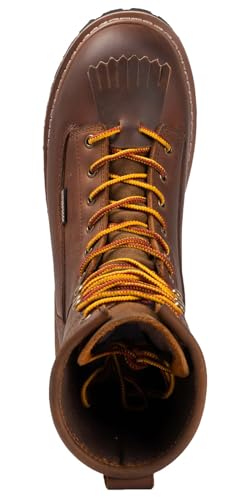 Image of SUREWAY Men's 8 inch Waterproof Steel-Toe Logger Work Boot | Oil /Slip Resistant,Full Grain Leather,Rubber Sole,EH Rated