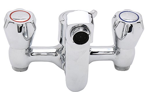 Image of L&K Brass Wall Mixer - Silver