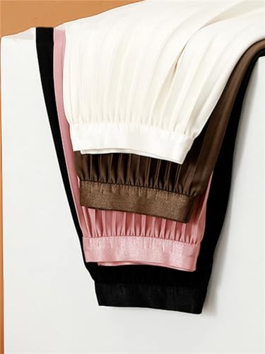 Women Long Pleated Skirt Solid Color Fashion A-Line Elegant Skirts3