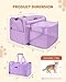 MIDOG Cat Carrier Soft, TSA Approved Airline Travel Carrier for Cats and Small Dogs, Under Seat Pet Bag with Expandable Space & Escape-Proof Zippers (Lavender)